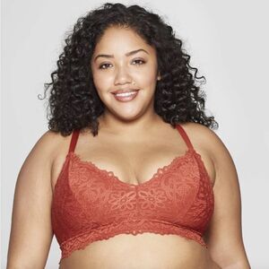 AUDEN Mauve Stretch Lace Bralette Plus Size